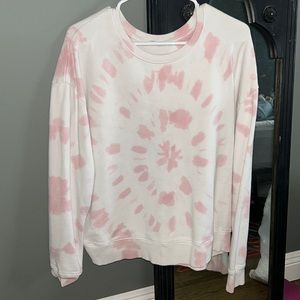 Time and Tru Pink Tye Dye Pull Over